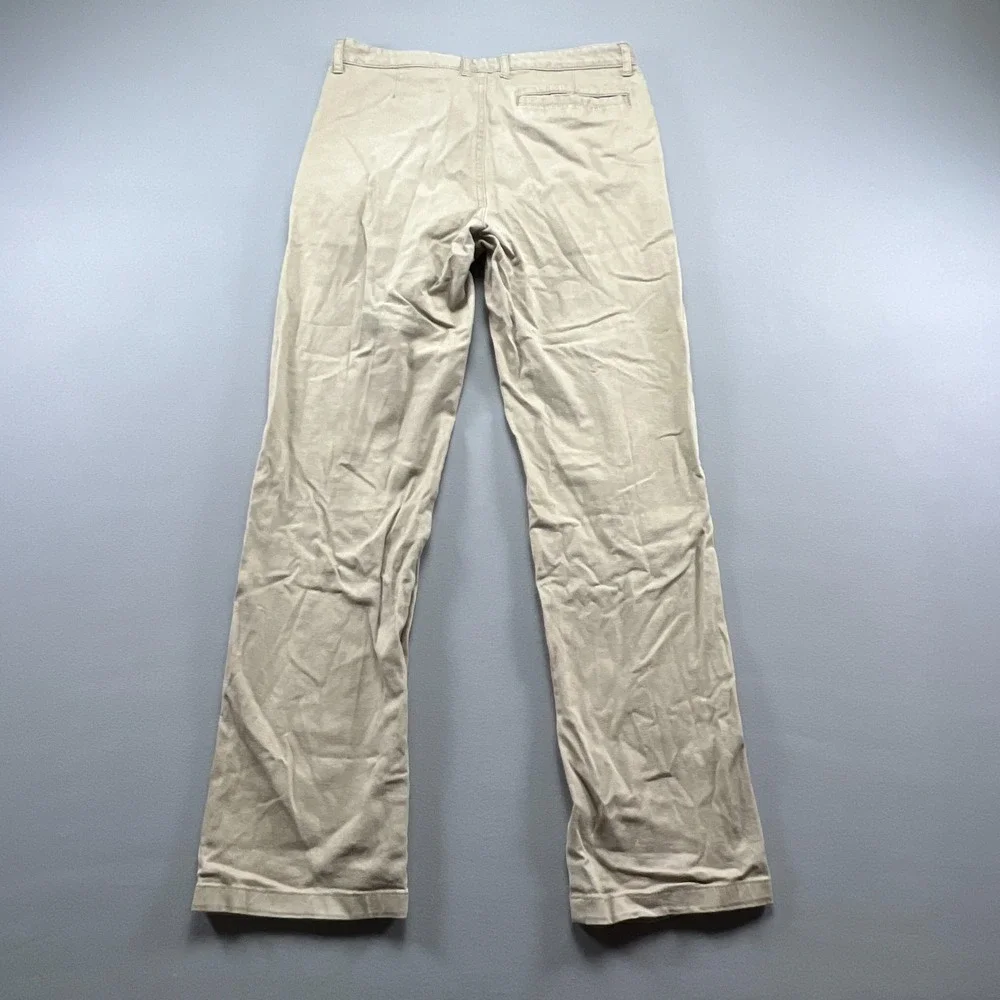 Old Navy Straight Built In Flex Uniform Pants Boys 16 Beige Cotton Flat Front
